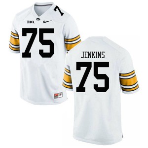 Men's Hawkeyes #75 Jeff Jenkins White University Jerseys 822017-991