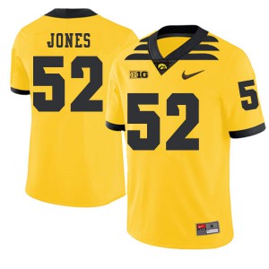 Men's University of Iowa #52 Amani Jones Gold 2019 Alternate Player Jerseys 290624-226