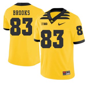 Men's University of Iowa #83 Blair Brooks Gold 2019 Alternate Stitched Jerseys 522408-750