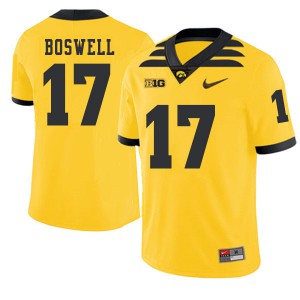 Men Iowa #17 Cedric Boswell Gold 2019 Alternate Football Jerseys 491191-269