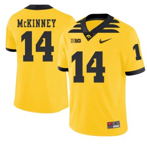 Men Iowa Hawkeyes #14 Daraun McKinney Gold 2019 Alternate College Jerseys 280039-264