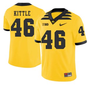 Mens University of Iowa #46 George Kittle Gold 2019 Alternate NCAA Jersey 592588-655