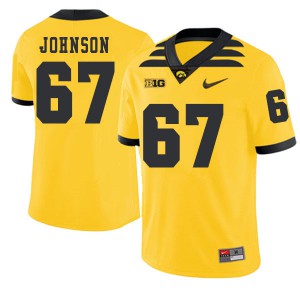 Men's University of Iowa #67 Jaleel Johnson Gold 2019 Alternate Football Jerseys 667436-268