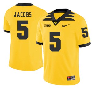 Men Iowa #5 Jestin Jacobs Gold 2019 Alternate NCAA Jerseys 796959-182