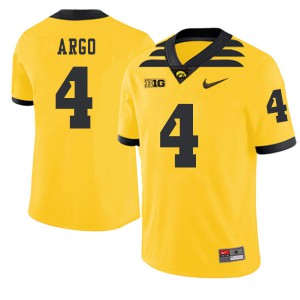 Men Iowa #4 Joe Argo Gold 2019 Alternate Embroidery Jerseys 982100-429