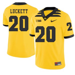 Men's Iowa Hawkeyes #20 Keontae Luckett Gold 2019 Alternate Stitch Jerseys 978448-810
