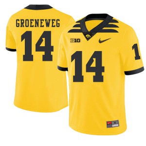 Men's Iowa Hawkeyes #14 Kyle Groeneweg Gold 2019 Alternate Alumni Jerseys 349104-312