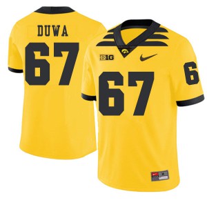 Men Iowa Hawkeyes #67 Levi Duwa Gold 2019 Alternate Football Jersey 591654-604