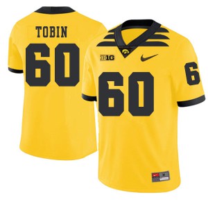 Mens Iowa #60 Matt Tobin Gold 2019 Alternate Stitched Jerseys 899251-438