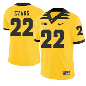 Men Iowa #22 Samson Evans Gold 2019 Alternate Stitched Jerseys 953852-795