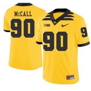 Men Iowa #90 Taajhir McCall Gold 2019 Alternate Football Jersey 333797-195