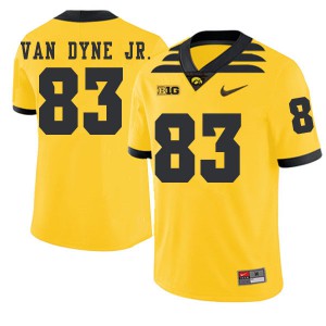 Men University of Iowa #83 Yale Van Dyne Jr. Gold 2019 Alternate Alumni Jerseys 516431-981