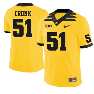 Men's Iowa #51 Coy Cronk Gold Official Jersey 235629-622
