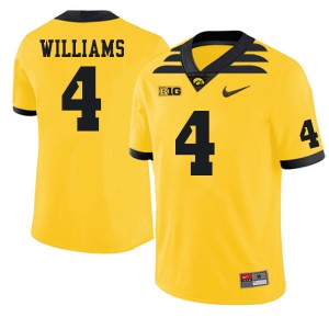 Mens Hawkeyes #4 Leshon Williams Gold Official Jersey 903481-273