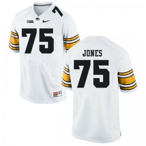 Mens Iowa #75 Logan Jones White Embroidery Jersey 278119-623