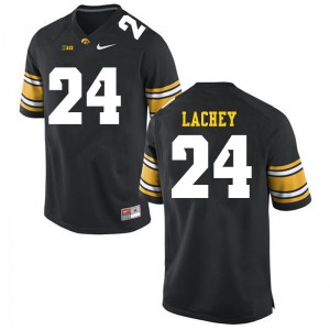 Men's Iowa #24 Luke Lachey Black Football Jersey 924592-243