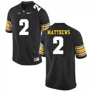 Men's Iowa #2 Quavon Matthews Black Stitched Jerseys 714512-664