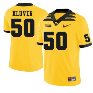 Mens Iowa Hawkeyes #50 Zach Kluver Gold Official Jersey 248019-740