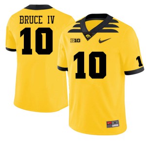 Men University of Iowa #10 Arland Bruce IV Gold Official Jerseys 452205-217