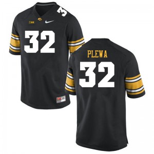 Men's Iowa #32 Johnny Plewa Black Stitched Jerseys 988819-718