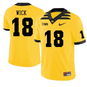 Men Iowa #18 Alec Wick Gold University Jerseys 950779-487