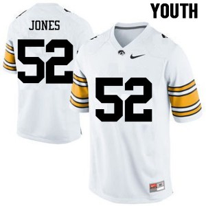 Youth Iowa #52 Amani Jones White Football Jersey 206742-580