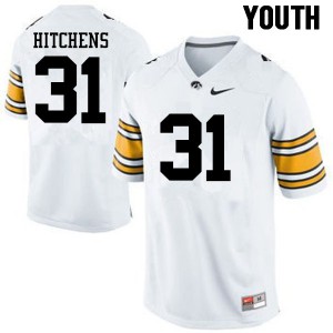 Youth Iowa #31 Anthony Hitchens White NCAA Jerseys 983672-128