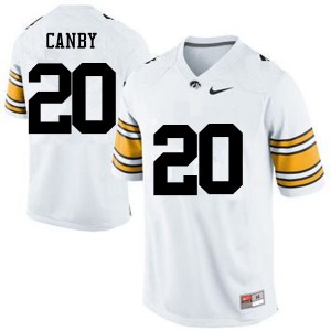 Mens Iowa #20 Ben Canby White Stitched Jersey 221801-977