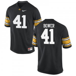 Mens University of Iowa #41 Bo Bower Black Stitched Jersey 737843-972