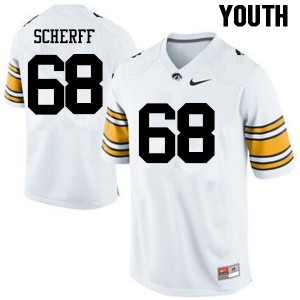 Youth Iowa Hawkeyes #68 Brandon Scherff White Football Jersey 880028-804