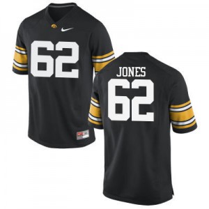 Men's Iowa #62 Cal Jones Black Stitched Jerseys 399583-246