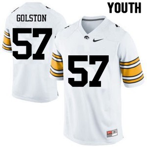 Youth Iowa #57 Chauncey Golston White Stitched Jerseys 844210-118