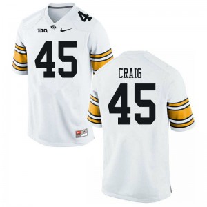 Mens Hawkeyes #45 Deontae Craig White Official Jersey 363166-132