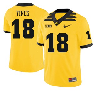 Men's University of Iowa #18 Diante Vines Gold Player Jerseys 923219-415