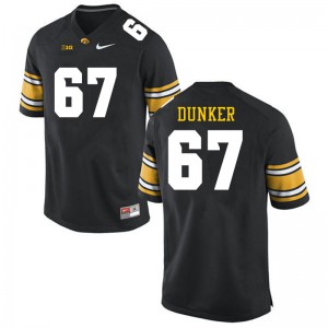 Men University of Iowa #67 Gennings Dunker Black Football Jerseys 440491-395