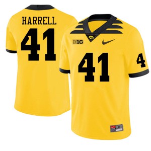 Men Iowa #41 Jaden Harrell Gold Player Jerseys 150904-976
