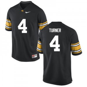 Men University of Iowa #4 Josh Turner Black Stitched Jerseys 942997-913