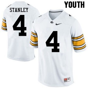 Youth Iowa #4 Nathan Stanley White Official Jersey 209480-545