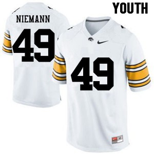 Youth Hawkeyes #49 Nick Niemann White College Jerseys 500854-501