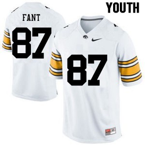 Youth University of Iowa #87 Noah Fant White Official Jersey 111822-725