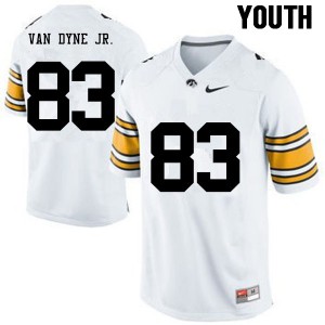 Youth Iowa #83 Yale Van Dyne Jr. White Football Jersey 618421-917
