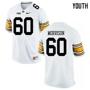 Youth Hawkeyes #60 Jake Morrison White Player Jerseys 363175-311