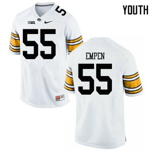 Youth Iowa #55 Luke Empen White Football Jersey 519427-446