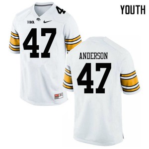 Youth Iowa #47 Nick Anderson White Official Jersey 812399-969