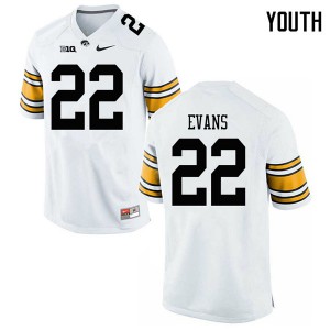 Youth Iowa #22 Samson Evans White Stitched Jerseys 315975-891