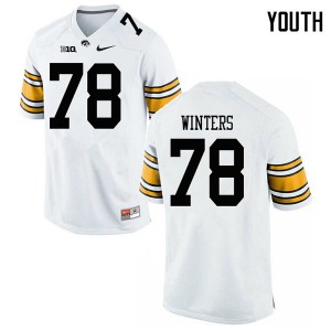 Youth Hawkeyes #78 Trey Winters White Embroidery Jerseys 163836-311