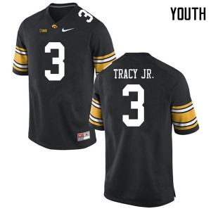 Youth Iowa Hawkeyes #3 Tyrone Tracy Jr. Black Player Jersey 334282-623