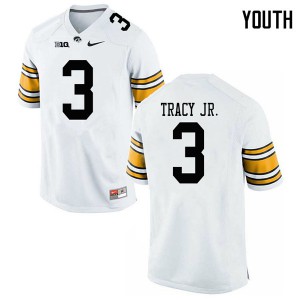 Youth Iowa #3 Tyrone Tracy Jr. White University Jersey 983178-961