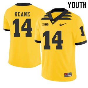 Youth Iowa #14 Connor Keane Gold 2019 Alternate Official Jerseys 194261-494