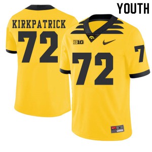 Youth University of Iowa #72 Coy Kirkpatrick Gold 2019 Alternate Player Jersey 351615-124
